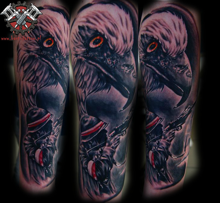 eagle soldier by bat tattoo poc