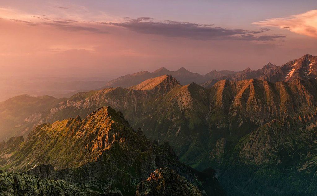 Tatry o zachodzie