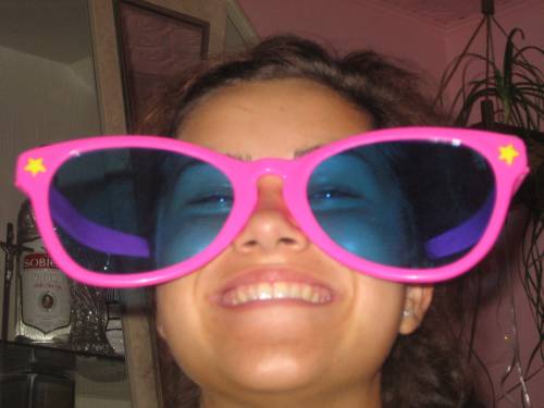 I wear my sunglasses!!:)
