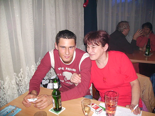 Lukasz i mama