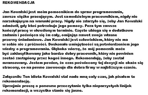nieza ocena