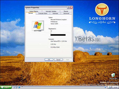 Windows Longhorn build 5059