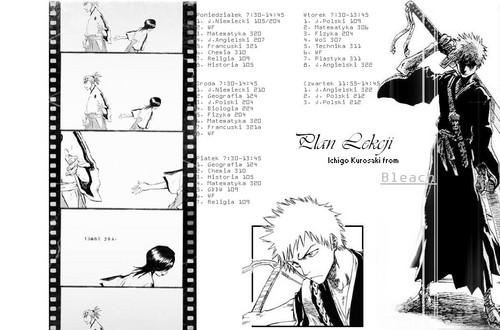 Plan lekcji z Bleach ;D 