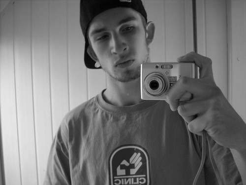 black and white