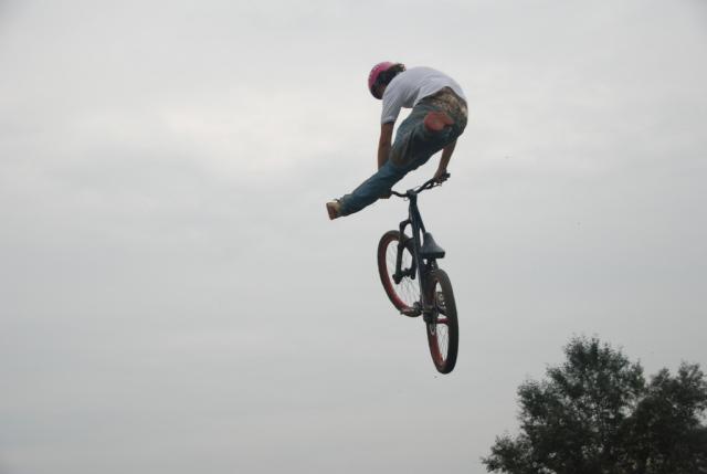 high in air