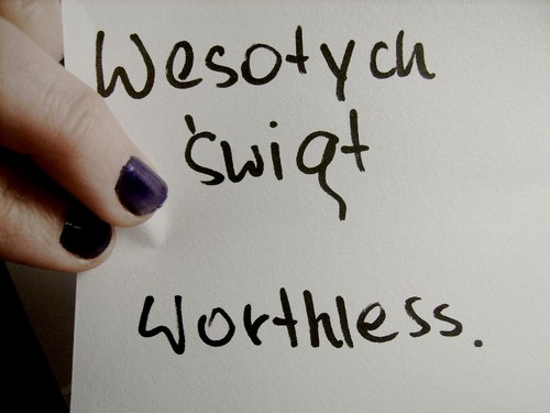 Wpis worthless