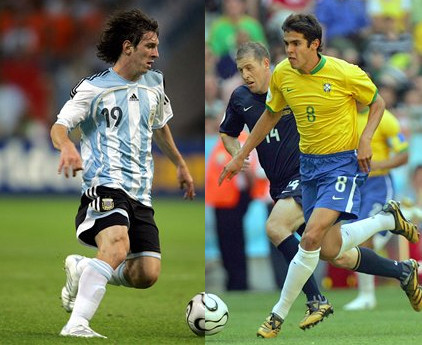 messi and kaka'