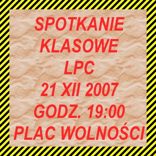 SPOTKANIE KLASOWE!!!