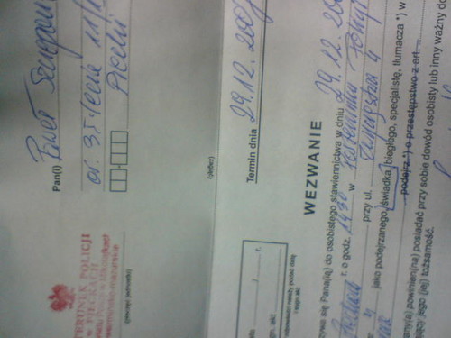 wezwanie 