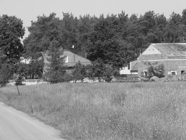 polish village in b&w