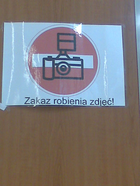 Zakaz robienia zdj