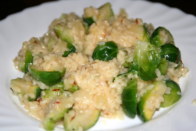 Brukselkowo- szafranowe risotto