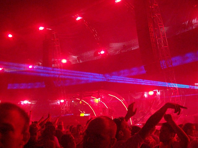 Fire Stage at night