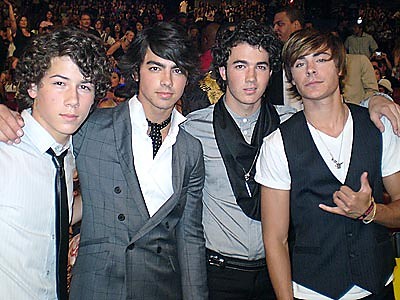 Jonas Brother and Zac Efron:*