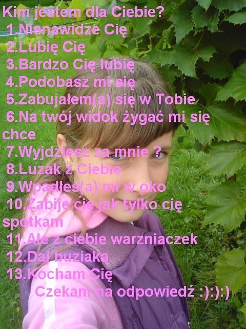 Napisz co o mnie mylisz ;D