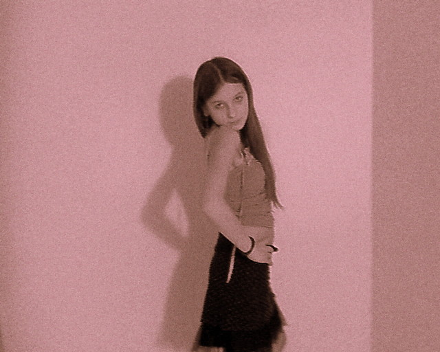 ; )