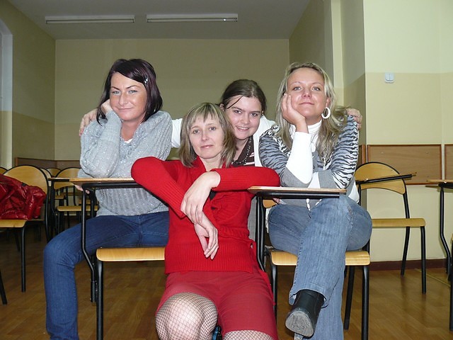 Z laseczkami w szkole :)