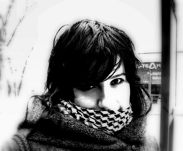 black and white