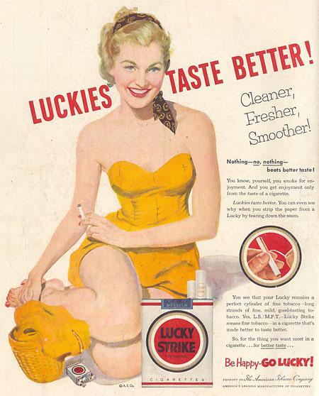 Lucky Strike Cigarettes. 1953.