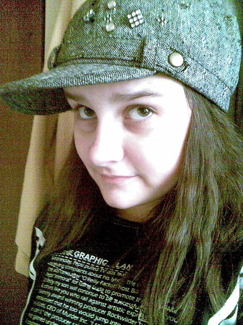 w mojej koffanej czapeczce ;D