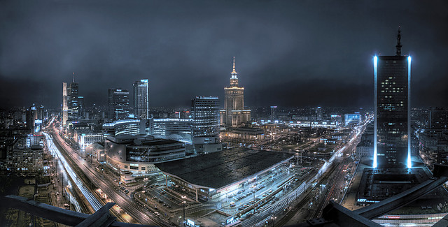Warsaw by night