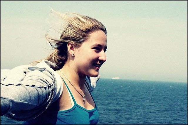 Wind in hair. 