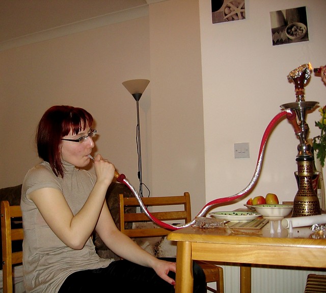 smoking shisha ;] 