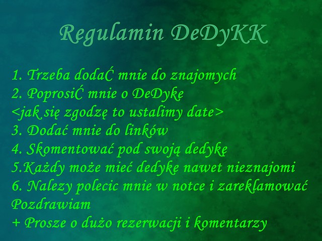 Regulamin ;d