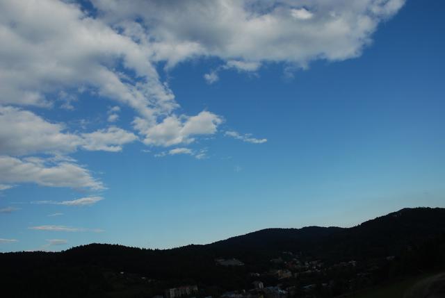blue sky.