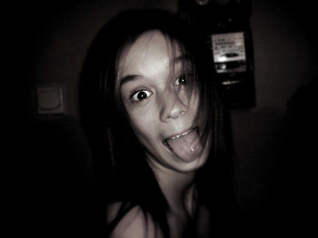 ;P