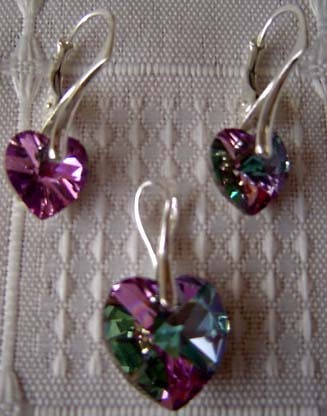 SWAROVSKI~CRYSTAL 10 mm~SREBRO