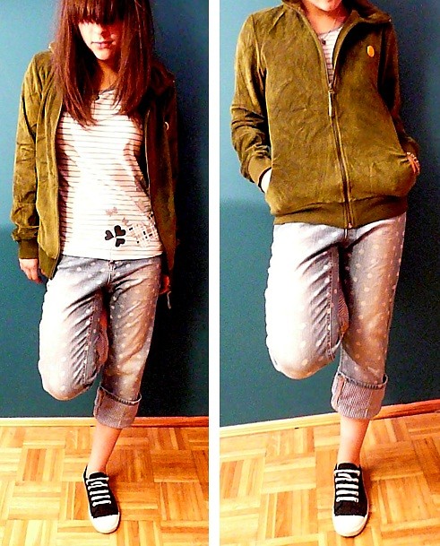 bluza, t-shirt, rybaczki, trampk