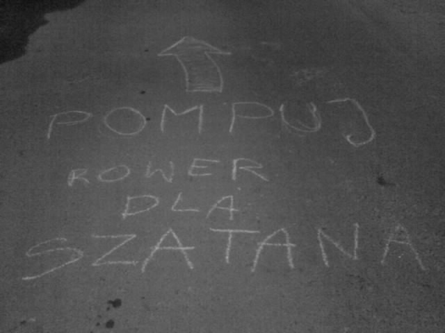 pompuj rower dla szatana.