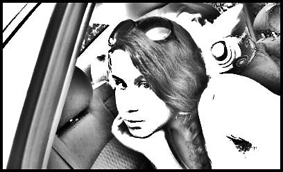 czarno - biae ; d