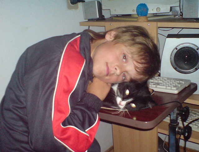 Z kotkiem:D