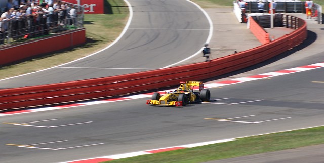 R.Kubica podczas wyscigu w Angli