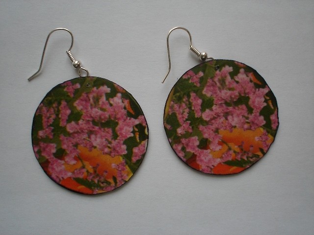 Kolczyki decoupage.