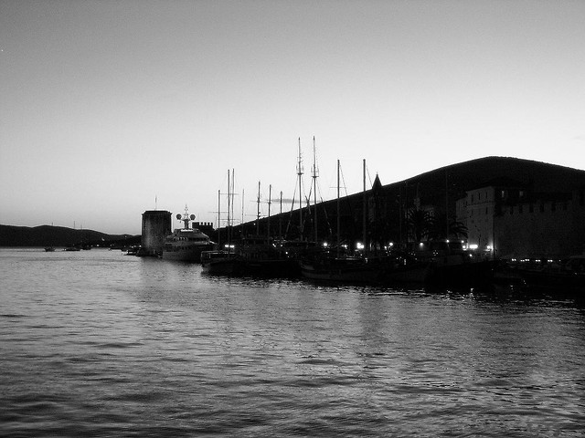black and white
