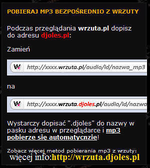 Jak pobiera mp3 z wrzuty