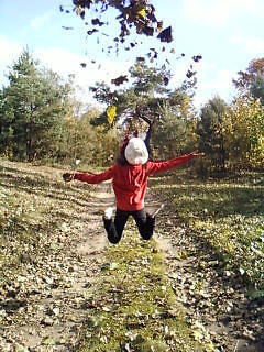 haha ! skok jak malysz ! ; **