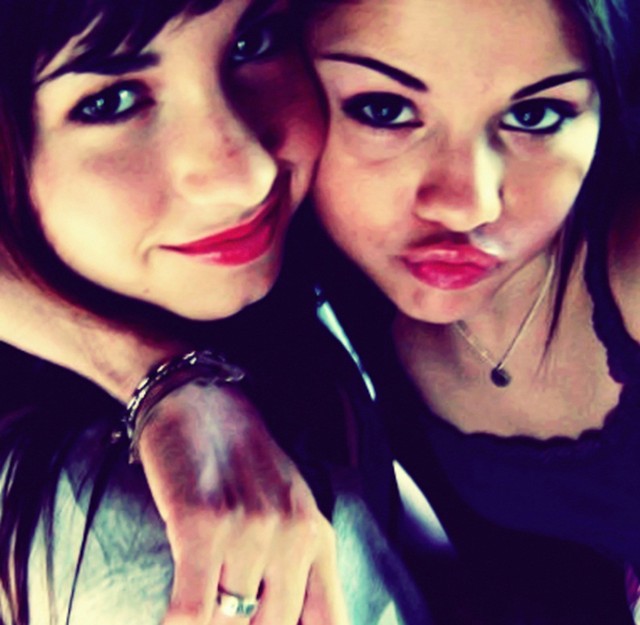 with my friend