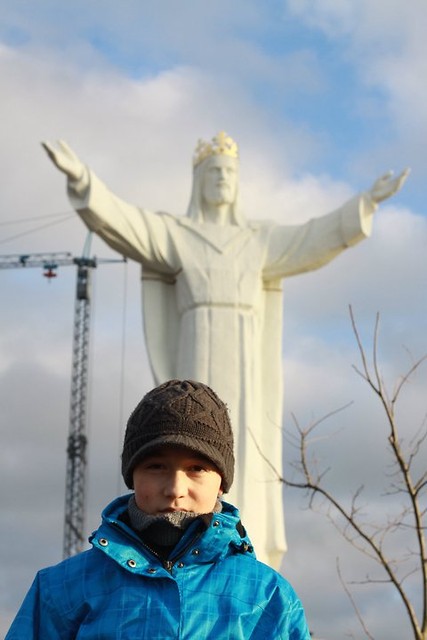 ja przy pomniku Jezusa Chrystusa
