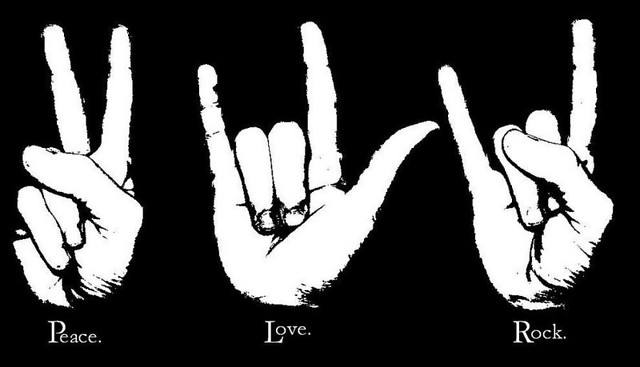 Peace Love Rock. 
