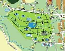 Plan parku w Naczowie