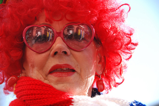 lady in red