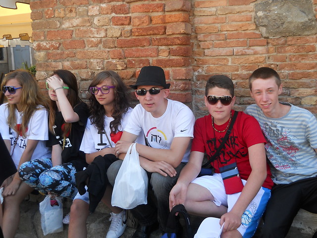 Grupowa fotka w Chiagii w Itajli