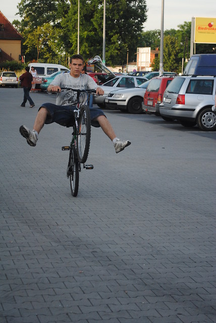 Takie tam, z rowerem :D