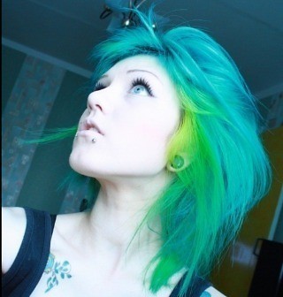 Blue-green Hair