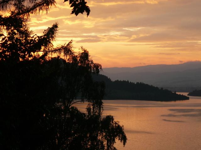 sunset on Niedzica