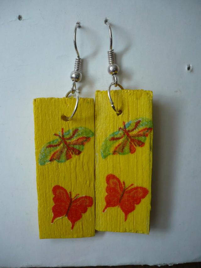 Decoupage'owe motylki